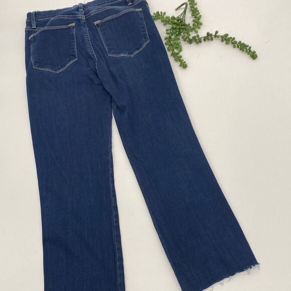 Frame Women's High Rise Le High Straight Raw Edge Denim Jeans Blue Size 27 - Picture 9 of 16